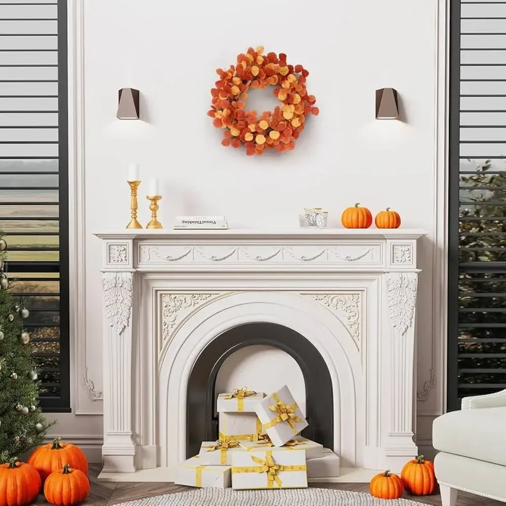 Thanksgiving Fall Wreath Front Door, 22 inch Autumn Wreath